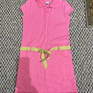 Lilly Pulitzer Pink Dress with Green Belt